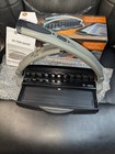 New Staples Arc Desktop Paper Punch 11 Hole 8-sheet Capacity Black   Gray 40836