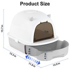 Cat Litter Box Covered Kitty Litter Box W lid   Scoop Fully Enclosed Litter Pan