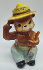 Vintage Smokey The Bear With Shovel 1960s 6  Ceramic Coin Bank