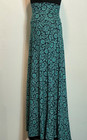 Lularoe Plus Size 3xl Black W mint Floral Print Yogaband Maxi Skirt Stretch Knit