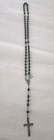 Vtg Catholic Christian Rosary Sterling Silver   Coco Beads Roma Italy