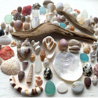 Sea Glass  Shell Mix From Japan Surf-tumbled Beach Glass