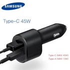 Samsung 45w 2 Ports Super Fast Charging Dual Car Charger With 3a Usb-c Cable