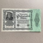          Extra Large 1922 Germany 50000 Mark Banknote  Germany Post Wwi Ww1 Currency