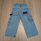 Vintage 90s Zonz Kids Carpenter Jeans Light Wash Wide Leg Denim Size 8 Regular