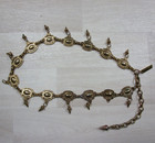 Vintage Y2k 90s Chain Belt Brass Gold Toned  lot Of 2  New York Studio Festival