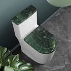 Green Marble Toilet Seat Cover Set Of 2 Elongated Toilet Lid Cover Bathroom Deco