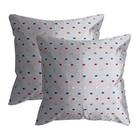 Embroidered Decorative Throw Pillow Cushion Covers 18  X 18   pack Of 2  Silver