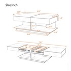 41-77  Extendable Coffee Table Hidden Storage Compartment Center Table Led Light