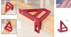 Aluminum Multi-angle Measuring Ruler - High Precision Layout Tool  45 90 Degrees