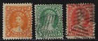 Canada  1860  New Brunswick  Scott 7   8   9  Queen  W crown  Used  Ebca021