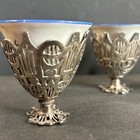 6 Antique Silver Ottoman Coffee Cup Holder zarf turkisk Empire1880  Tughra islam
