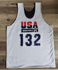 Vintage Usa Basketball Tryout Practice Jersey Champion Xl Reversible Blue White