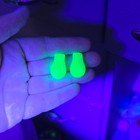 Big Jade Tulip Drop Uranium Glass Beads Czech 24x8mm 2pc Pair