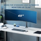 Vivo Single Ultrawide Monitor Desk Mount  Adjustable Stand For Screens Up To 49 