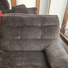 Convertible Brown Futon Sofa Bed  Fabric  Storage  Cup Holders  Single Sleeper