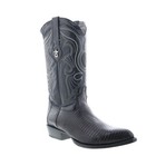Los Altos J-toe Ring Lizard 990605 Mens Black Wide Cowboy Western Boots