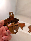 1 Antique Rustic Coca Cola Wall Mount Bottle Opener  Rusty   Weathered Patina