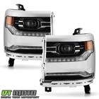  full Led  2016-2018 Chevy Silverado 1500 Chrome Drl Projector Headlights Set