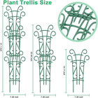 Plant Trellis For Potted Plants 4 Pack Stackable Indoor Outdoor Climbing
