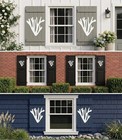 Precision-machined Pvc Marine Coral Shutter   Wall Decor Accents- 1 Pair