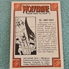 Comic Images Wolverine From Then  til Now  50 Grey Hulk Sticker 1992