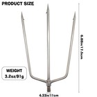 Fregito Fishing Harpoon Stainless Steel Fishing Barbed Spear Gig Gaff With 8m   