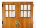 Reclaimed Six Lite Wood Commercial Double Doors 59 875 X 83 25 In 
