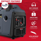 1500 Watt Portable Quiet Inverter Generator Gas Powered  Small Ultra Lightweight