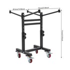 Adjustable Floor Standing Folding Chair Rack Black Folding Chair Storage Rack Us