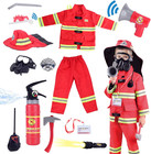13 Piece Kids Fireman Costume Firefighter Dress-up Toy Set For Children Boys And