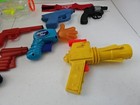 Lot Of Toy Guns Including 1970s Rayline Zebra Ii Rubber Pellet Pistol For Play