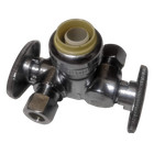 1 Pack Xfitting 1 2  Push Fit Dual 3 8  Od Comp  Angle Valve   Lead Free Brass