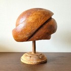 Beret Millinery Hat Block Vintage Wooden Supplies Wood Form Antique Mold Shape