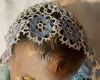 Vintage  Baby Doll Fine Lace Hat Cap Bonnet   Booties Tatted