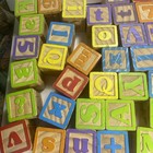 Wooden Toy Blocks Numbers   Letters   Animals 46 Blocks Used