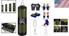 4ft Heavy Punching Bag Set With Gloves - Ideal For Mma  Kickboxing   Karate