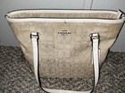 Coach F58292 City Zip Tote In Signature - Light Khaki chalk