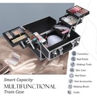 Frenessa Makeup Train Case Makeup Case 11 8 Inch Large Cosmetic Box Organizer   