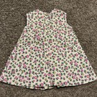 Vtg  Vibrant Multi Color Girl  Sleeveless Dress Girls Floral Pink  B9