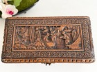 Vintage Asian Wooden Hand Carved Wooden Good Luck Chest