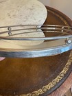 Vintage Mcm Oval Metal Silver Tone Mirror Vanity Tray 13  L X 8  W