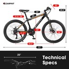 26 Inch Mountain Bike  Shimano 21 Speeds Bicycle W mechanical Disc Brakes Orange