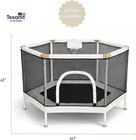 Kids Trampoline  Aesthetic Indoor And Outdoor Toddler Trampoline With Safety Net