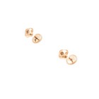 14k Yellow Gold Flower Moissanite Screw Back Stud Earrings Child Petite