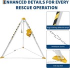 1200lbs Confined Space Tripod Kit Winch 7  Legs   98  Cable 33  Fall Protection