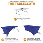 Eurmax Usa Rectangular Fitted Tablecloth Spandex Table Covers 2 Pack