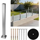 43 5  Glass Railing Post corner Glass Post For Right Angled System