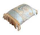 Croscill Napoleon Boudoir Blue Gold Decor Throw Pillow Braided Fringe With Tags