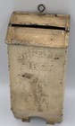 Antique Safety First Industrial Match Box Safe Holder Thick Alligator Paint Tin 